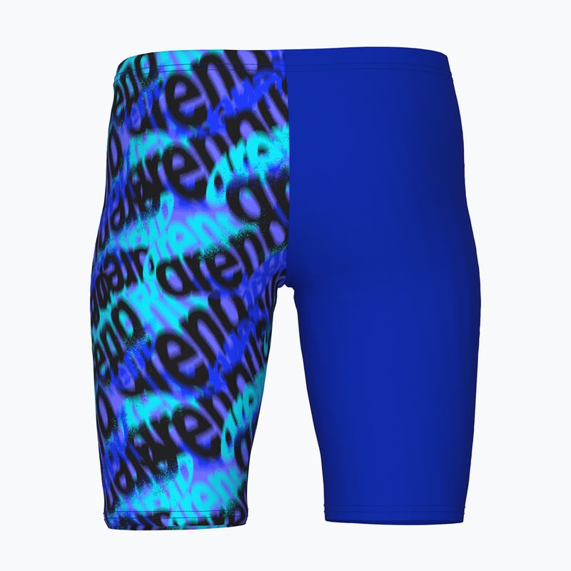  Costume da nuoto jammer da bambino arena Crowded Swim Jammer neon blue/neon blue multi 2