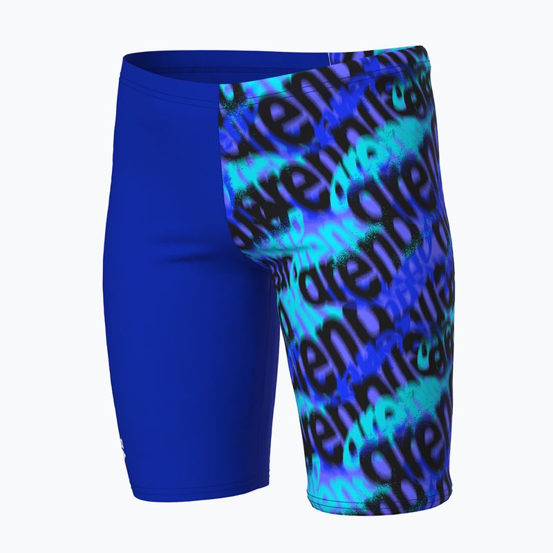  Costume da nuoto jammer da bambino arena Crowded Swim Jammer neon blue/neon blue multi 3