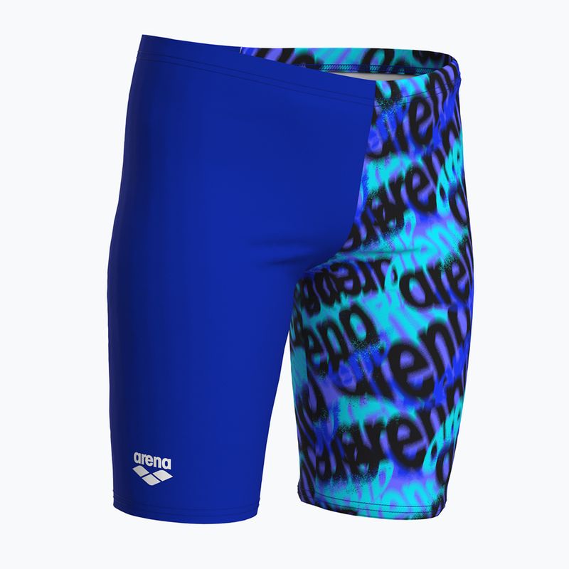  Costume da nuoto jammer da bambino arena Crowded Swim Jammer neon blue/neon blue multi 4