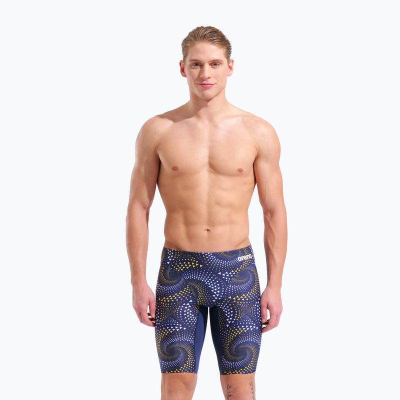 Jammer da uomo per nuoto arena Fireflow Swim Jammer navy/tteam navy yellow 5