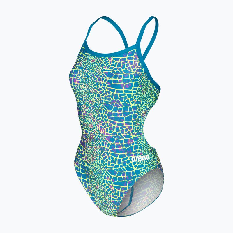 Costume da bagno intero donna arena Snake Skin Challenge blue cosmo multi/blue cosmo 3