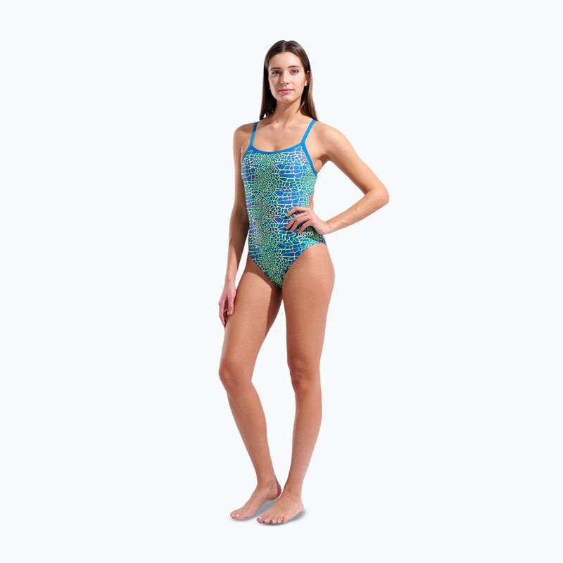 Costume da bagno intero donna arena Snake Skin Challenge blue cosmo multi/blue cosmo 6