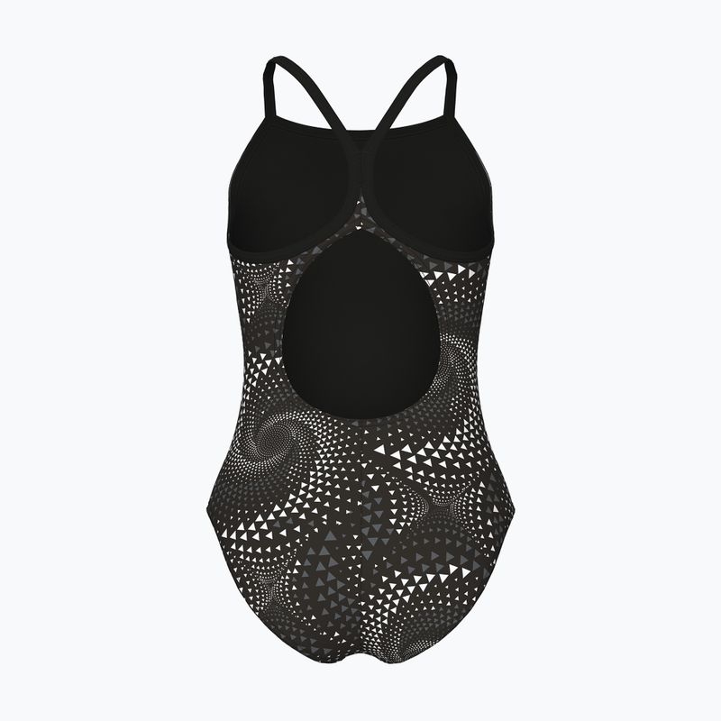 Costume da bagno intero bambino arena Fireflow Lightdrop Back black/team black 2