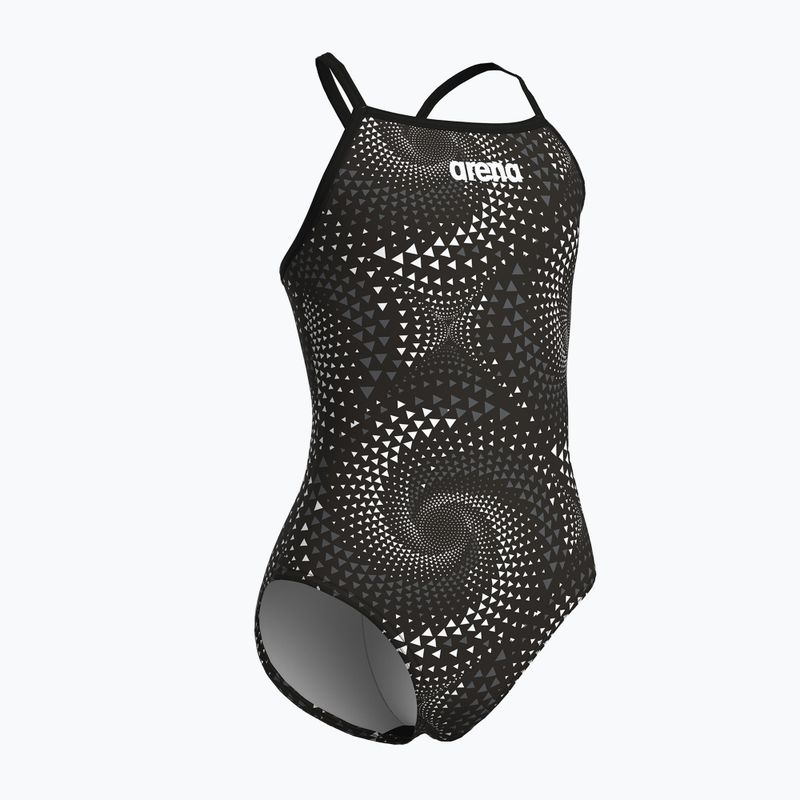 Costume da bagno intero bambino arena Fireflow Lightdrop Back black/team black 4