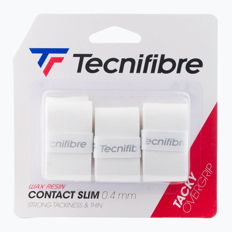 Tecnifibre Contact Slim fasce per racchette da tennis 3 pz. bianco