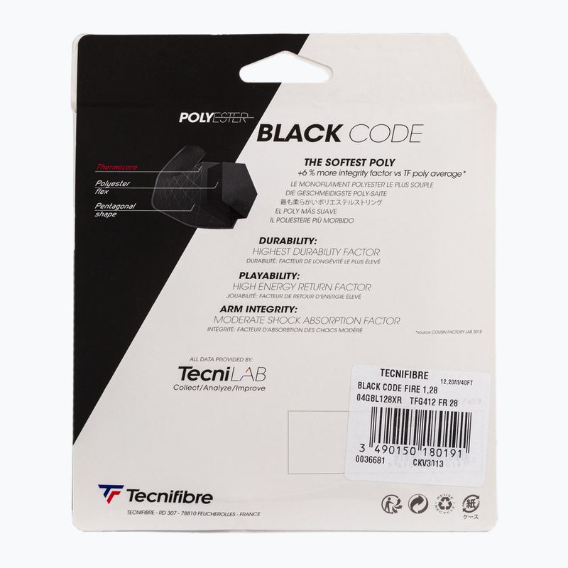 Corde Tecnifibre Black Code 12 m per il tennis a fuoco 2