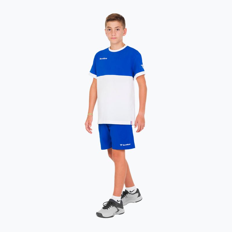 Maglietta da tennis Tecnifibre da bambino 22F1ST F1 Stretch bianco/royal 3
