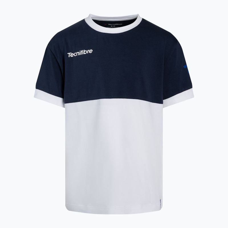 Maglietta da tennis Tecnifibre bambino 22F1ST F1 Stretch bianco/marino