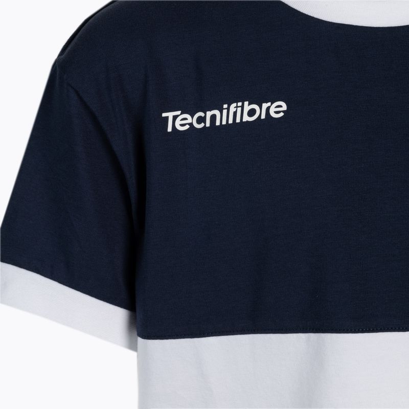 Maglietta da tennis Tecnifibre bambino 22F1ST F1 Stretch bianco/marino 3