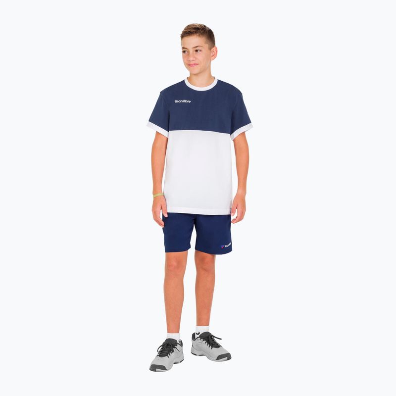 Maglietta da tennis Tecnifibre bambino 22F1ST F1 Stretch bianco/marino 8