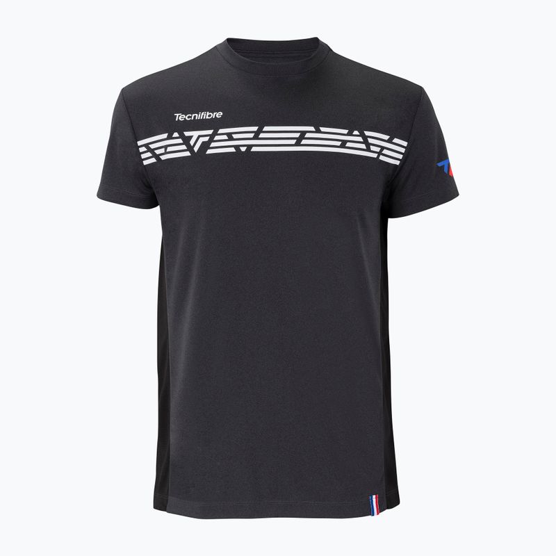 Camicia da tennis da uomo Tecnifibre 22F2ST F2 Airmesh nero/bianco