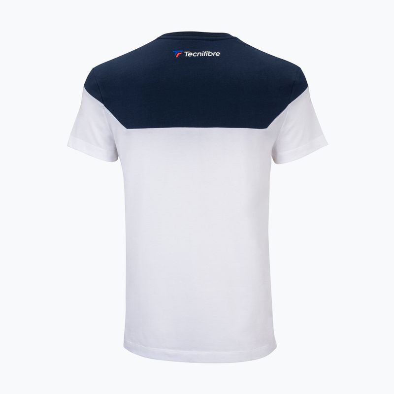 Camicia da tennis da uomo Tecnifibre 22TRAITEE Training bianco/marino 2