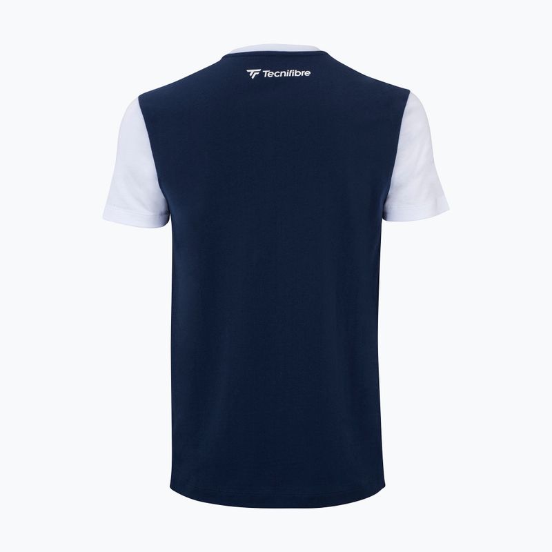 Camicia da tennis da uomo Tecnifibre 22CLUBTEE Club bianco/marino 2
