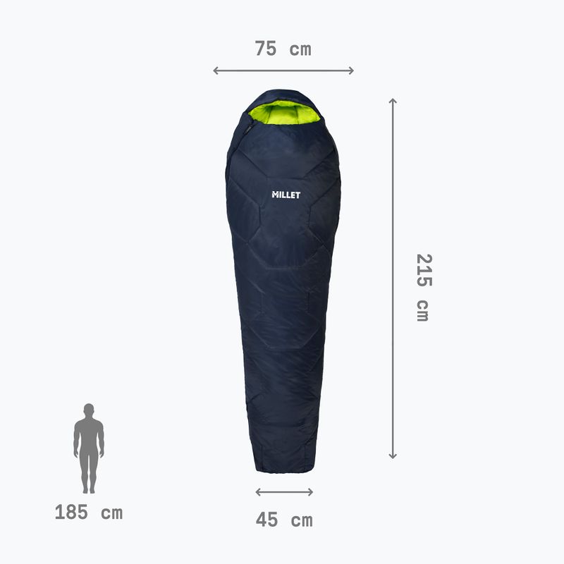 Sacco a pelo Millet Baikal 1100 Regular saphir 4