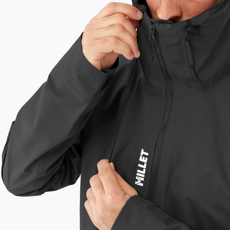 Giacca da pioggia Millet Kamet Light GTX da uomo noir/ noir 6