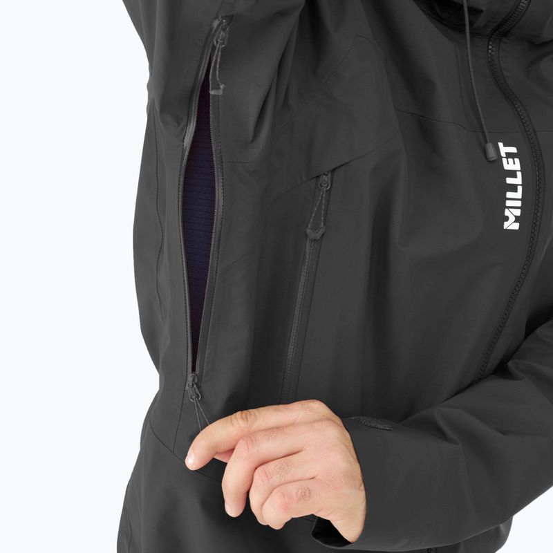 Giacca da pioggia Millet Kamet Light GTX da uomo noir/ noir 8