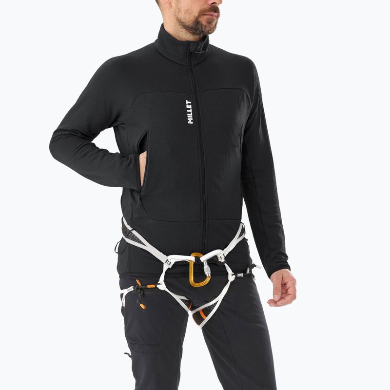Felpa Millet Fusion Grid uomo nero/noir 4