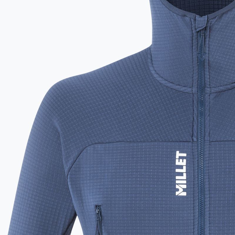 Felpa con cappuccio Millet Fusion Grid da uomo in denim scuro 6