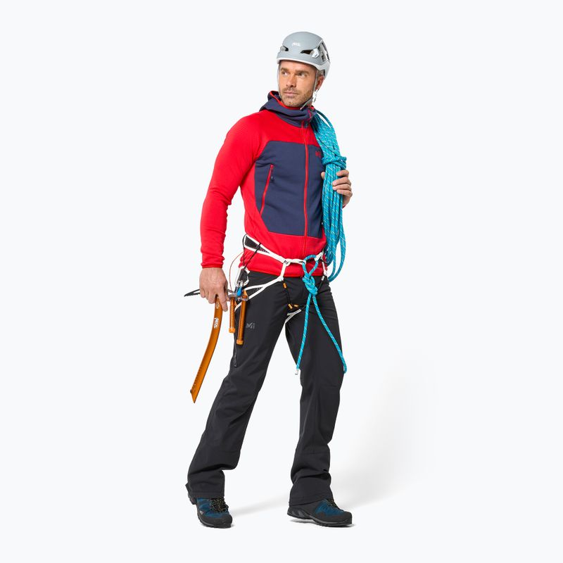 Felpa da uomo Millet Fusion Grid Hoodie red 2