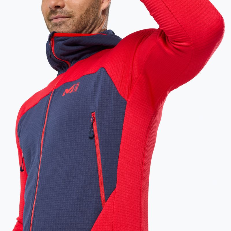 Felpa da uomo Millet Fusion Grid Hoodie red 4