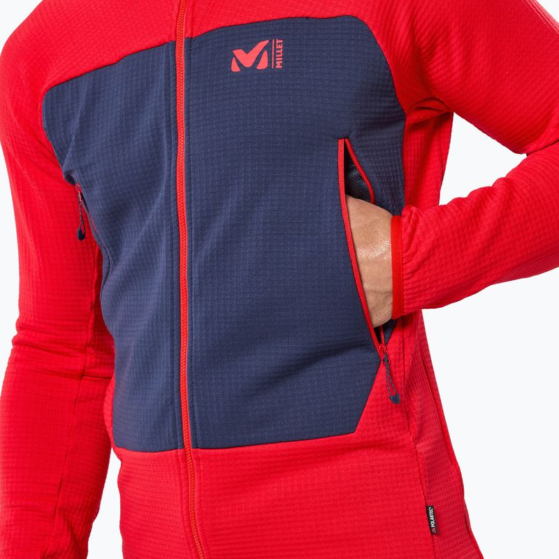 Felpa da uomo Millet Fusion Grid Hoodie red 5