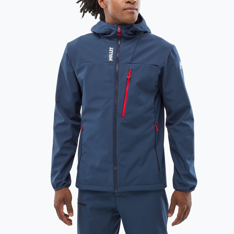 Giacca softshell da uomo Millet Seneca Shield Hoodie saphir