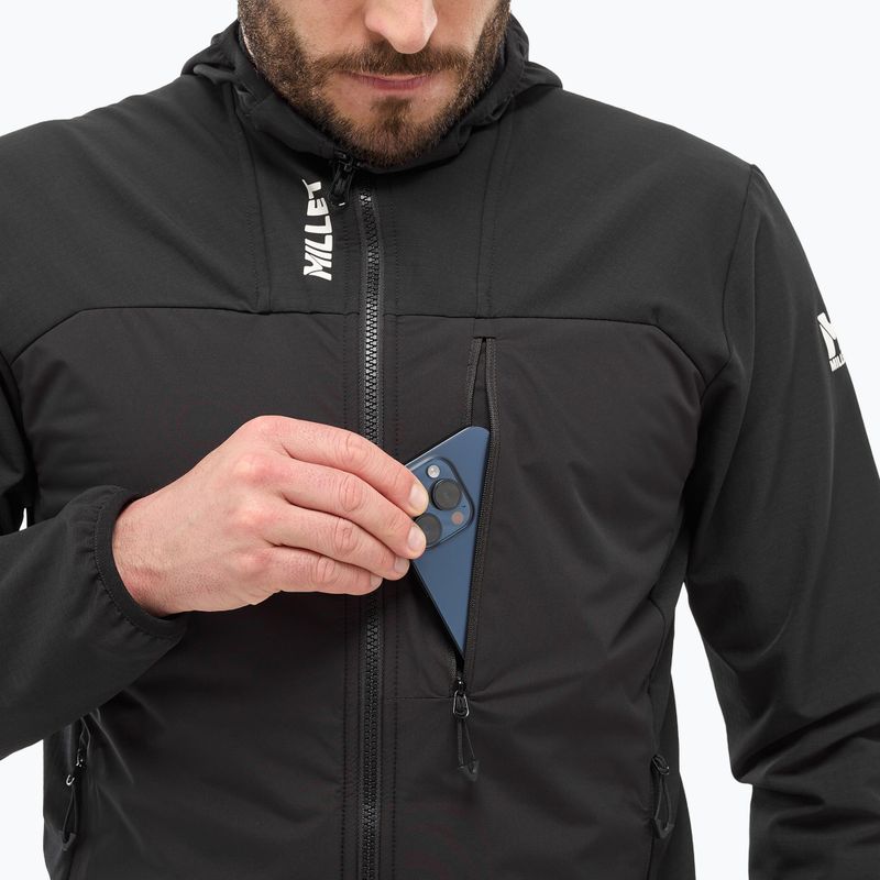 Giacca ibrida da uomo Millet Seneca Hybrid Hoodie Softshell black 4