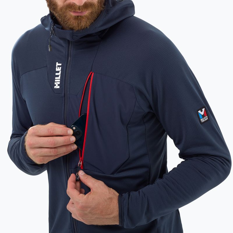 Pile uomo Millet Trilogy Icon Lightgrid Hoodie saphir 4