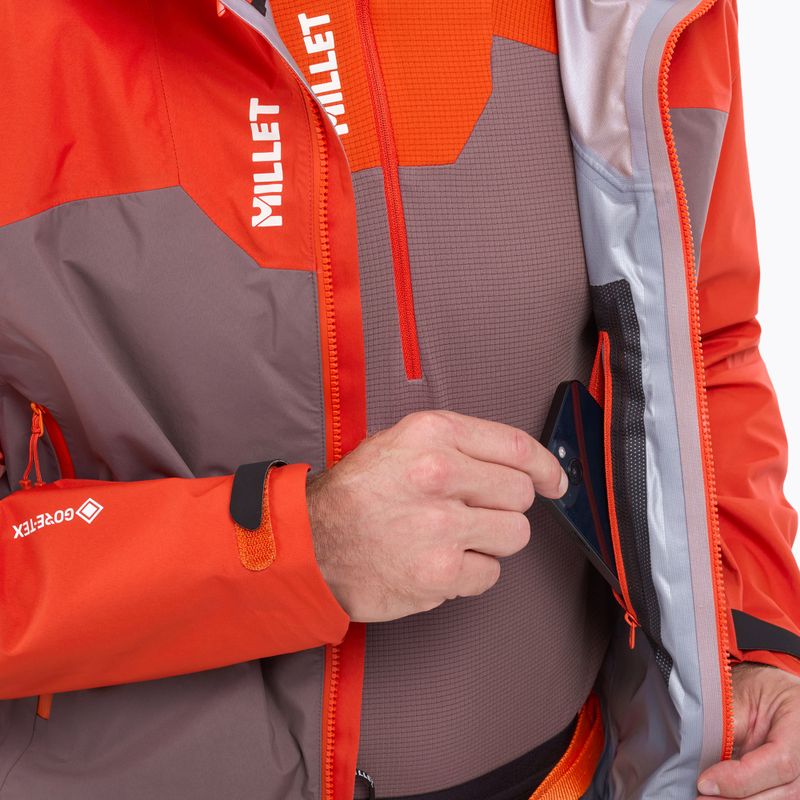 Giacca impermeabile da uomo Millet Kamet Gore-Tex Jacket paprika/pepper 7