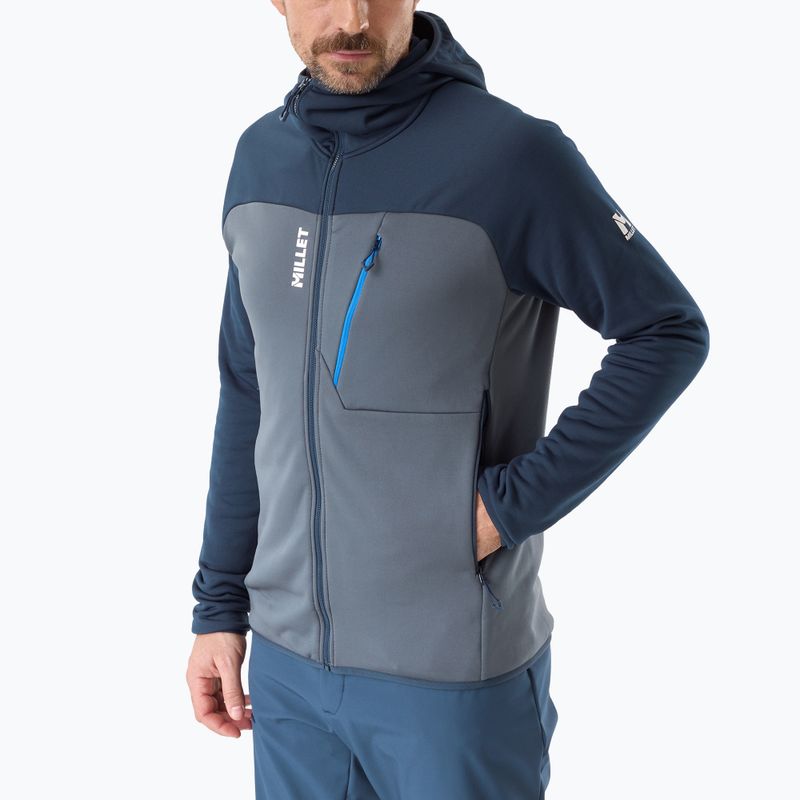 Felpa da uomo Millet Seneca Fleece Hoodie saphir/shadow blue 4