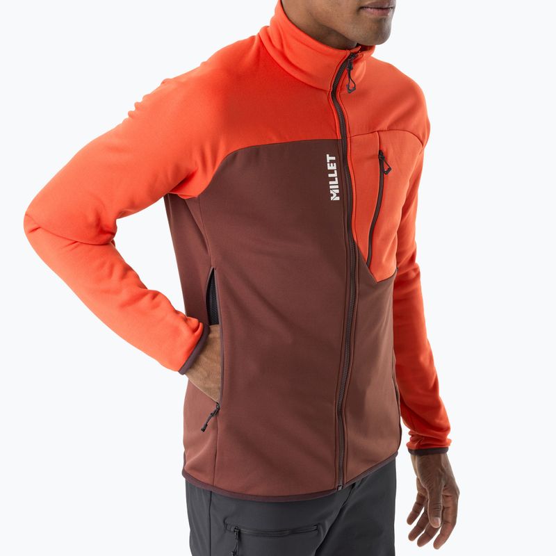 Felpa da uomo Millet Seneca Fleece truffle/paprika 4