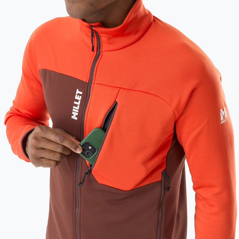 Felpa da uomo Millet Seneca Fleece truffle/paprika 5