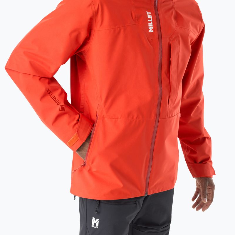 Giacca impermeabile da uomo Millet Kamet Gore-Tex Jacket Jacket paprika 5
