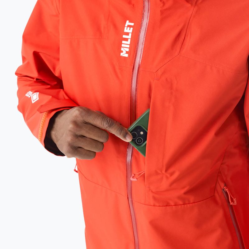 Giacca impermeabile da uomo Millet Kamet Gore-Tex Jacket Jacket paprika 6
