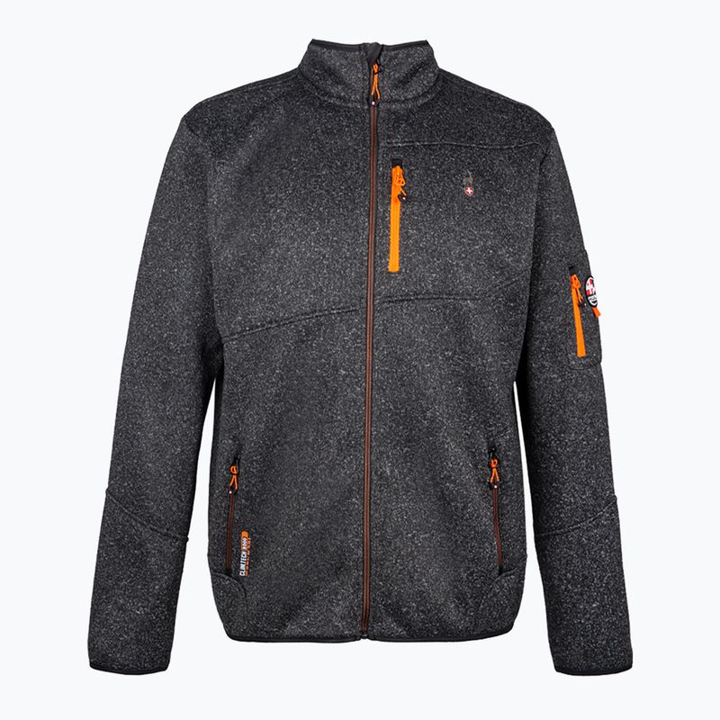 Felpa in pile da uomo Aulp Navoy Melanged Knit black 3