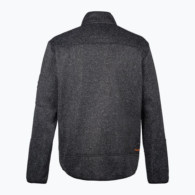 Felpa in pile da uomo Aulp Navoy Melanged Knit black 4