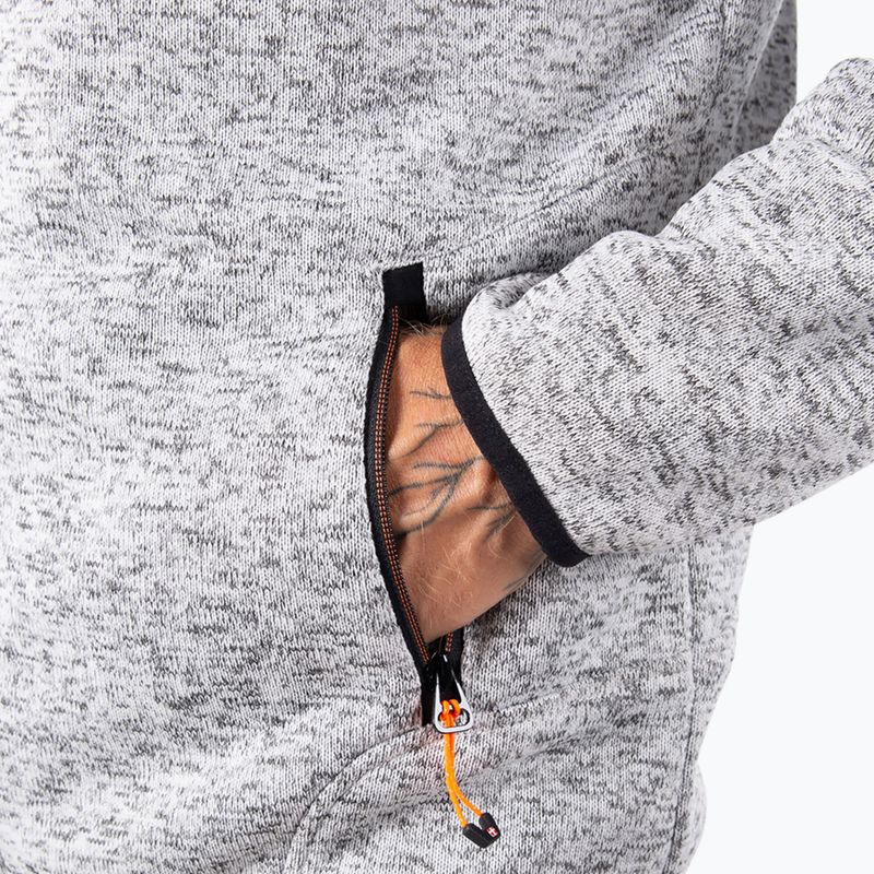 Felpa in pile da uomo Aulp Navoy Melanged Knit grey 5