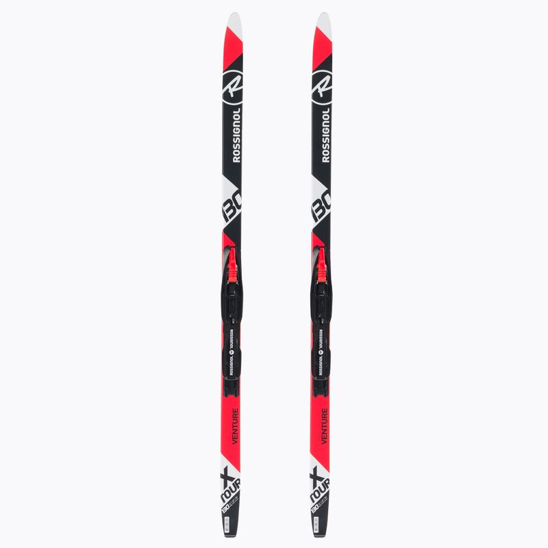 Sci da fondo per bambini Rossignol XT-Vent JR WXLS(SS) + attacchi Tour Jr Step-In nero/rosso