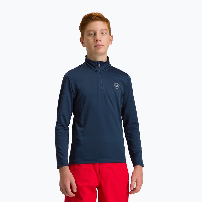 Felpa da bambino Rossignol Boy 1/2 Zip Warm Stretch navy scuro