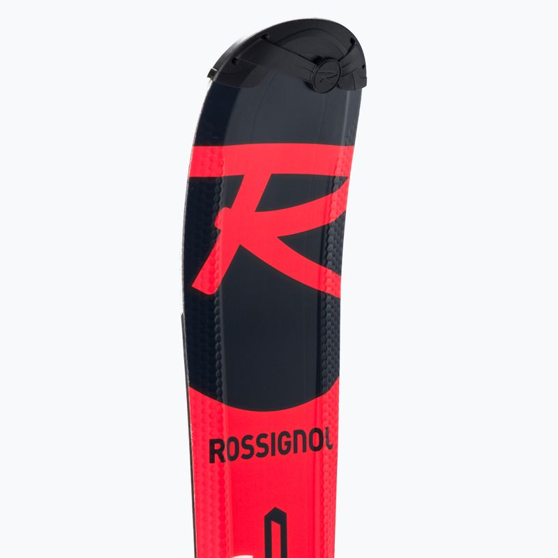 Sci da discesa per bambini Rossignol Hero JR XP JR + attacchi XP7 GW nero/rosso 8