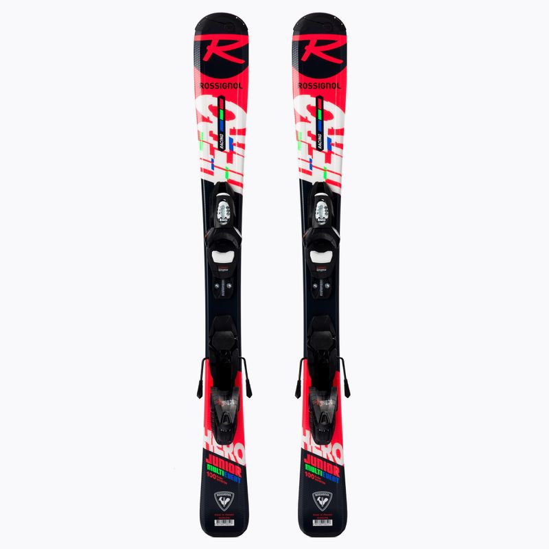 Sci da discesa per bambini Rossignol Hero JR 100-130 + attacchi KID4
