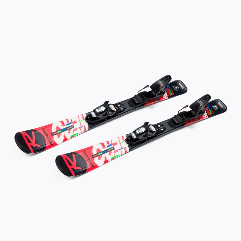 Sci da discesa per bambini Rossignol Hero JR 100-130 + attacchi KID4 4
