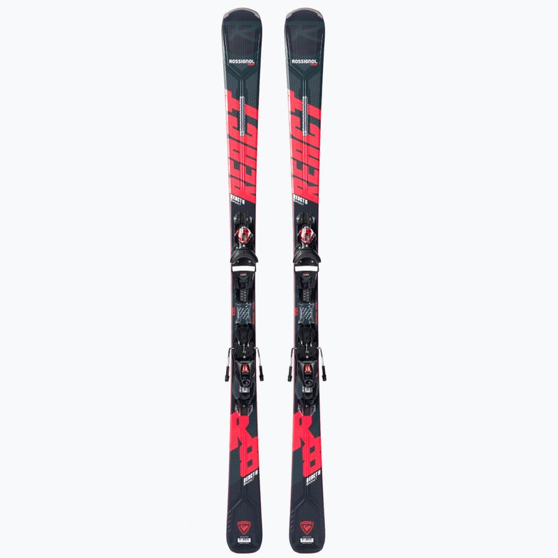 Sci da discesa Rossignol React 8 HP + attacchi NX12 nero/rosso