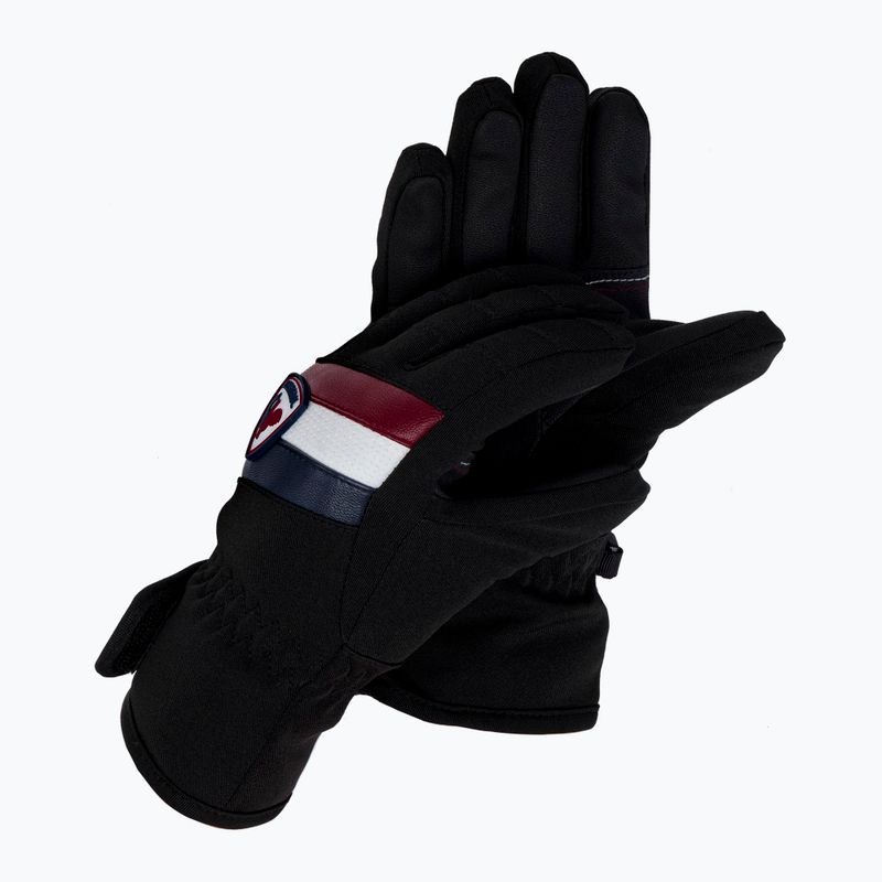 Rossignol Jr Sportchic Stretch Impr guanto da sci nero per bambini