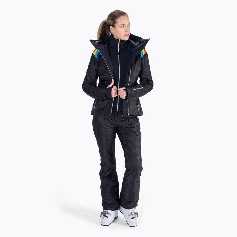Pantaloni da sci da donna Rossignol Rainbow nero 2