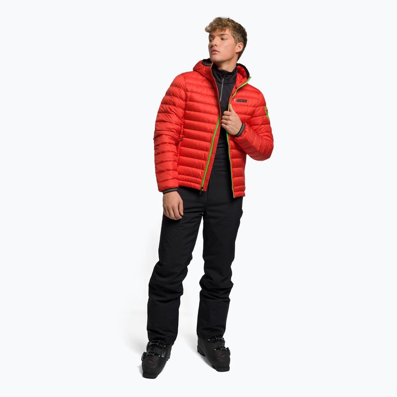 Piumino da uomo Rossignol Verglas Hero Hood rosso neon 2