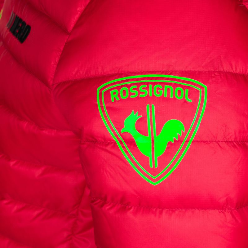 Piumino da uomo Rossignol Verglas Hero Hood rosso neon 16