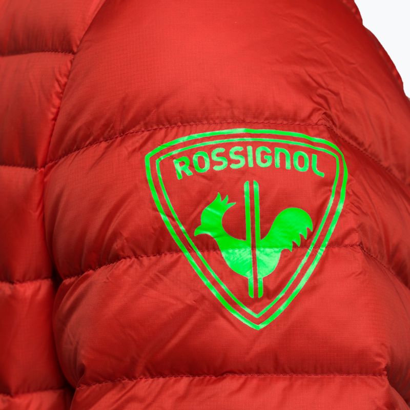 Piumino da uomo Rossignol Verglas Hero Hood rosso neon 6