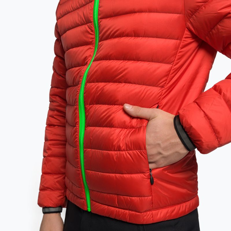 Piumino da uomo Rossignol Verglas Hero Hood rosso neon 8