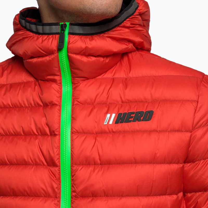 Piumino da uomo Rossignol Verglas Hero Hood rosso neon 9